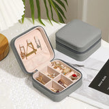Travel Jewelry Organizer Case Box Portable Leather Earring Holder