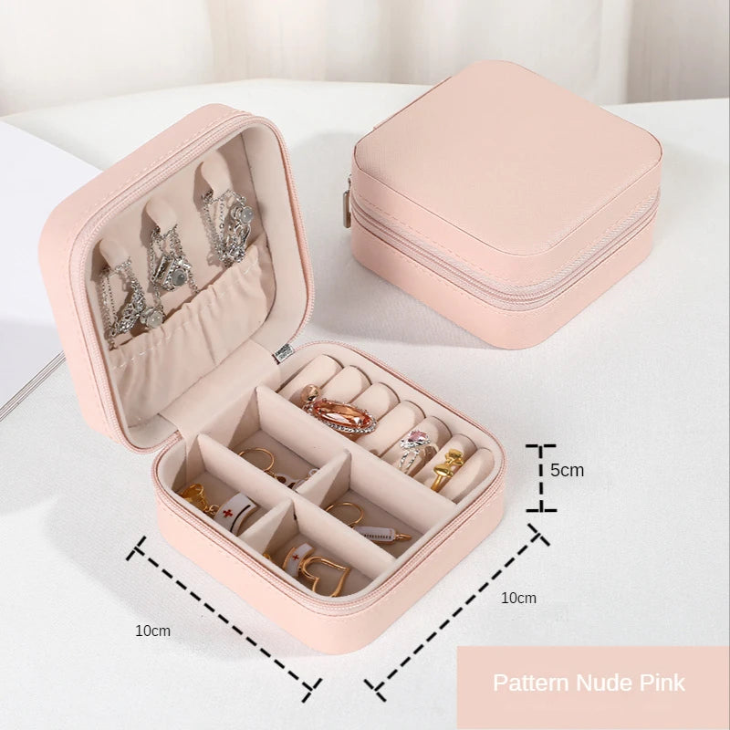 Portable Jewelry Case Travel Organizer Earring Holder Gift