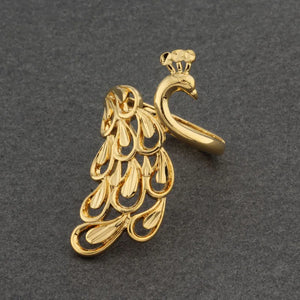 Peacock Shape Wedding Open Ring Statement Jewelry
