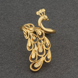 Peacock Shape Wedding Open Ring Statement Jewelry