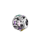 Jungle Creatures & Leaves Charm 925 Silver Beads Bracelets Woman DIY