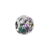 Jungle Creatures & Leaves Charm 925 Silver Beads Bracelets Woman DIY