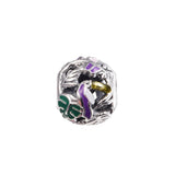 Jungle Creatures & Leaves Charm 925 Silver Beads Bracelets Woman DIY