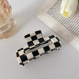 Korea Geometric Hairpin Acrylic Square Updo Claw Clip