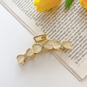 Korea Women Vintage Cat's Eye Stone Hair Claw Clip
