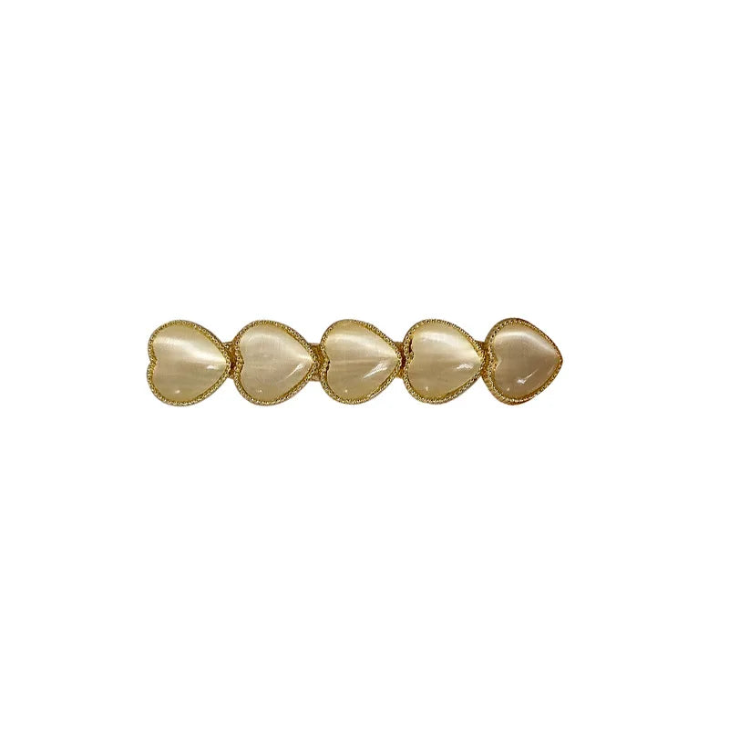 Korea Women Vintage Cat's Eye Stone Hair Claw Clip