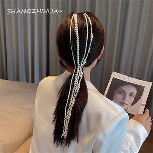 Korea High Pearl Hair Chain Hair Accessories For Women's Temperament Jewelry