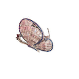Korea Zircon Butterflys Brooch Insect Copper Broochpins Hollow Butterfly Corsage