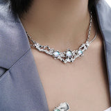 Moonstone Pendant Necklace Glowing Moon Light Charm Chunky Jewelry Gift