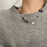 Romantic Crystal Gravel Beaded Necklace Y2K Jewelry