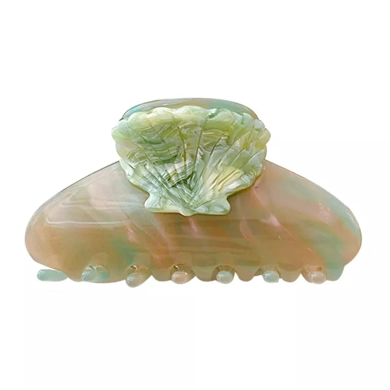Vintage Acetic Acid Shark Clip Hair Accessories Gradient Shell Hair Claw