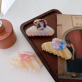 Vintage Acetic Acid Shark Clip Hair Accessories Gradient Shell Hair Claw