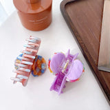 Vintage Acetic Acid Shark Clip Hair Accessories Gradient Shell Hair Claw