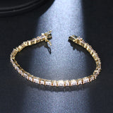 Adjustable Key & Lock CZ Crystal Bracelet Women Jewelry