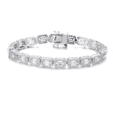 Crystal Bracelet Adjustable Key And Lock Shape Cubic Zirconia Bracelet