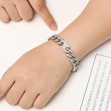 Adjustable Key And Lock CZ Bracelet for Women