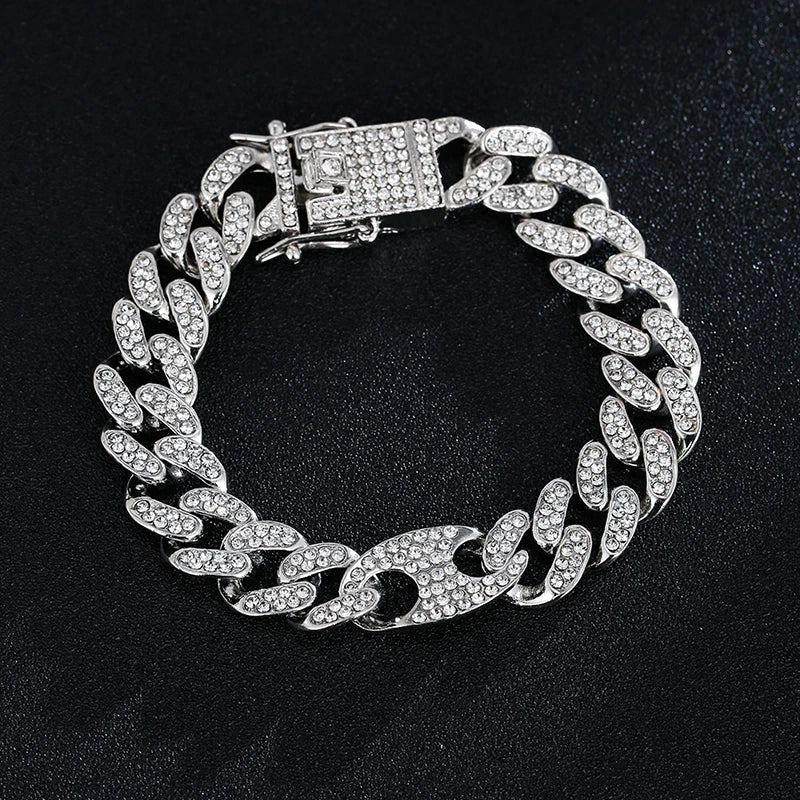 Adjustable Key And Lock CZ Bracelet for Women