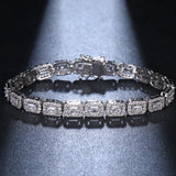 Crystal Bracelet Adjustable Key And Lock Shape Cubic Zirconia Bracelet