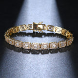 Crystal Bracelet Adjustable Key And Lock Shape Cubic Zirconia Bracelet