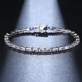 Adjustable Key & Lock CZ Crystal Bracelet Women Jewelry