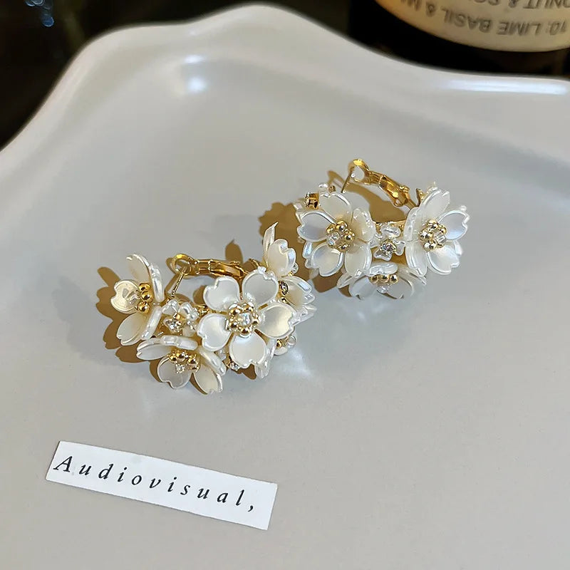 Flower Splicing Earrings Versatile Female Jewelry
