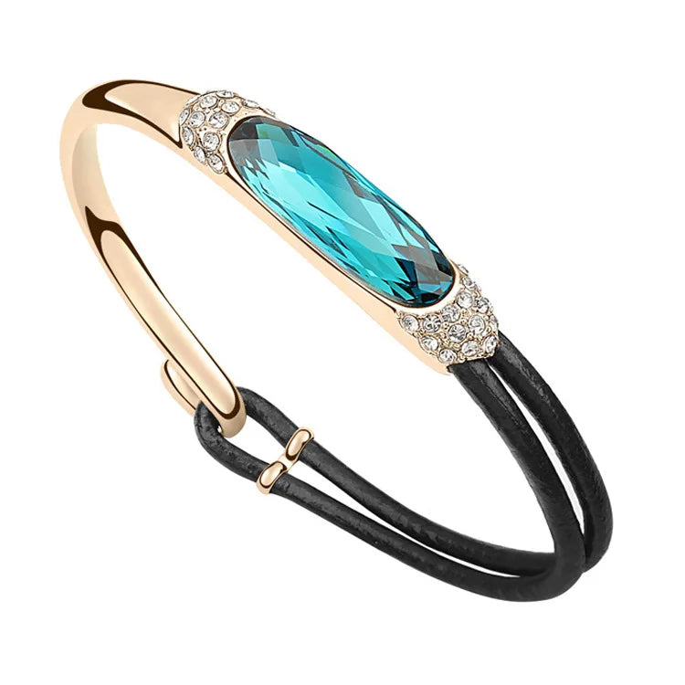 Austrian Crystal Bracelet Women's Hand Bracelets Bangle for Wedding