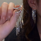Tassel Diamond Earrings Light Full All-match Sale