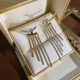 Tassel Diamond Earrings Light Full All-match Sale