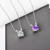 SUGA Min Yoongi Purple Heart Necklace with Rhinestone - Celebrity Accessories