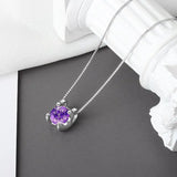 SUGA Min Yoongi Purple Heart Necklace with Rhinestone - Celebrity Accessories