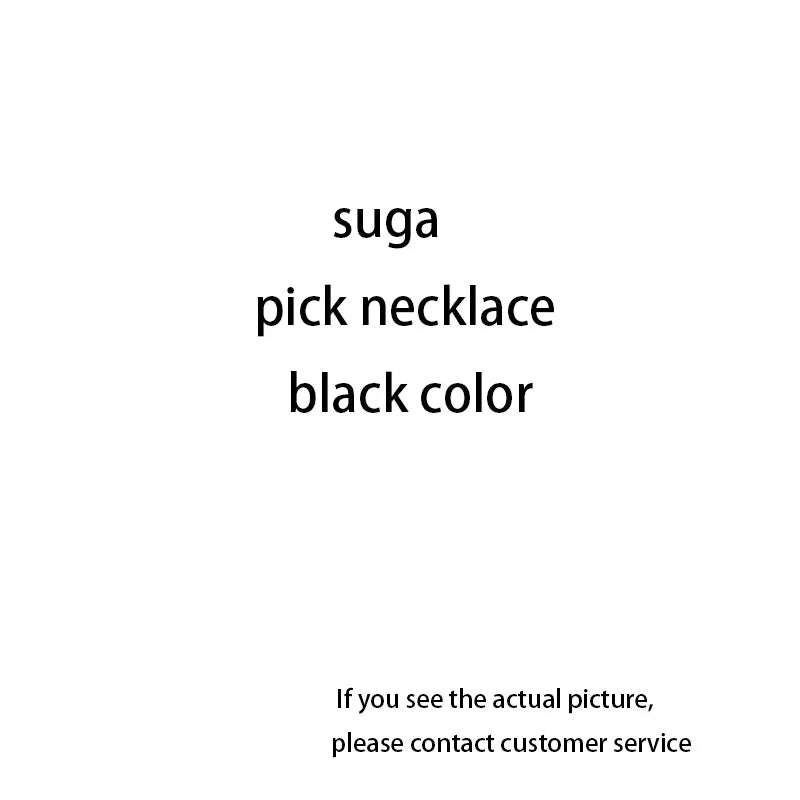 SUGA Min Yoongi Purple Heart Necklace with Rhinestone - Celebrity Accessories
