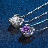 SUGA Min Yoongi Purple Heart Necklace with Rhinestone - Celebrity Accessories