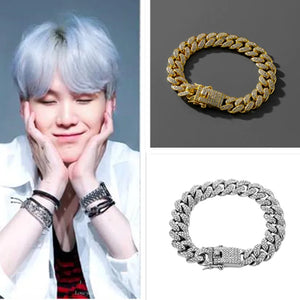 Kpop Zircon Bracelet Men Rock Jewelry Couple Accessories