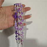 Kpop Y2k Purple Smiley Heart Choker Necklace