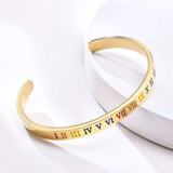LGBT Rainbow Roman Numeral Steel Charm Bracelet