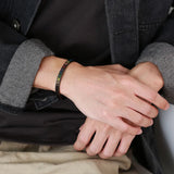 LGBT Rainbow Roman Numeral Steel Charm Bracelet