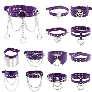 Spike Choker Goth Style Necklace