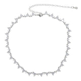 Heart CZ Tennis Choker Necklace for Girlfriend