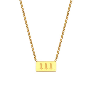 Square Pendant Necklace 18K Plated Women Jewelry