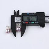 Pink Purple Mabe Pearl Earring For Women