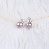 Pink Purple Mabe Pearl Earring For Women