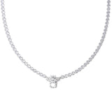45+5cm High Carbon Diamond Chain Necklace for Women Wedding Party Jewelry