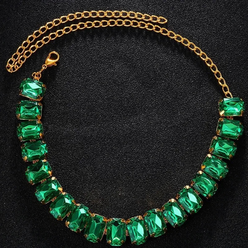Crystal Pendant Necklace Casual Women Choker Jewelry
