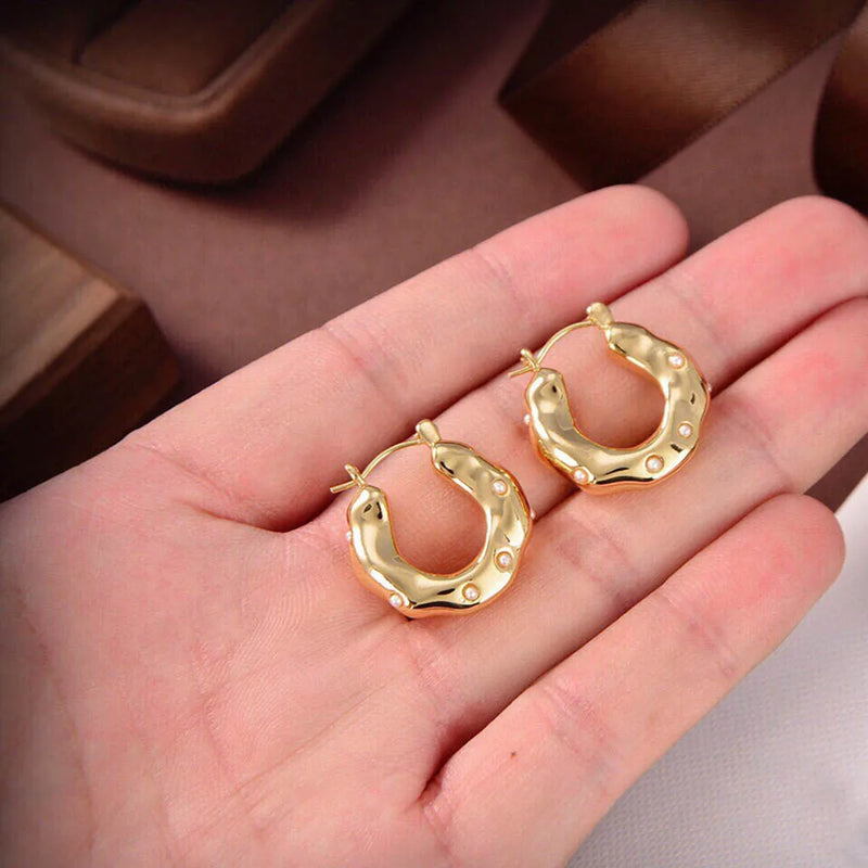 Small Hoop Earrings for Women - High Hanging Party Bijoux