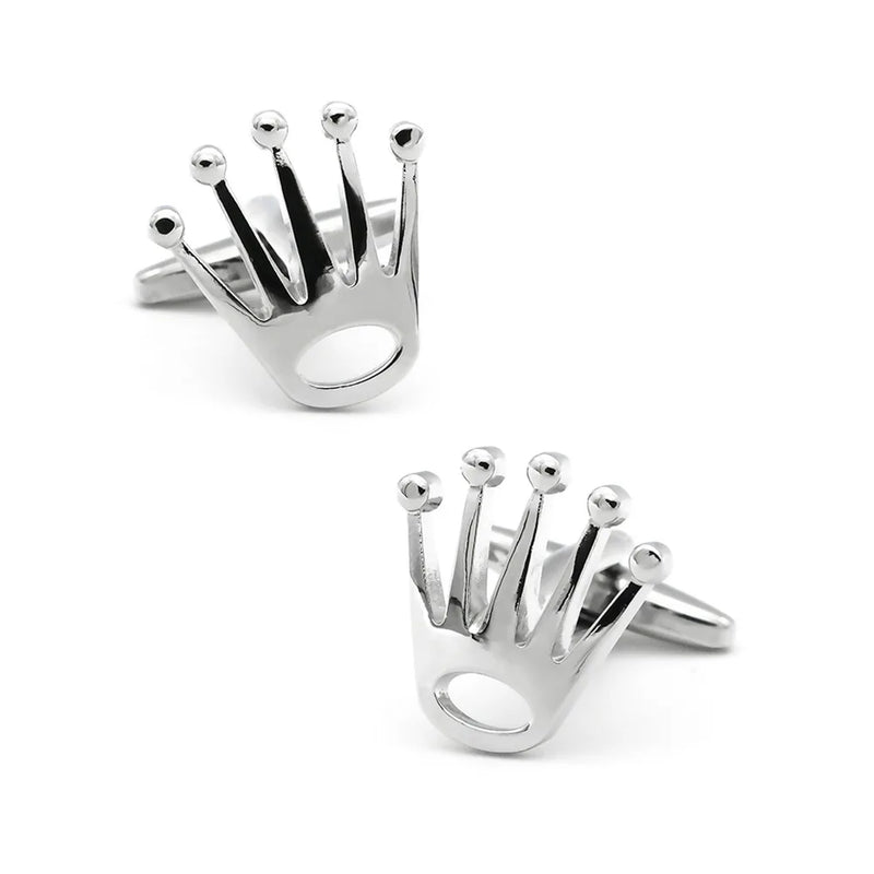 Brass Crown Cufflinks 4 Colors Wedding Daily Bar Nightclub Men Cuffs Sleeve