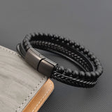 Stainless Steel Men's Natural Stone Bracelet High Magnet Clasp