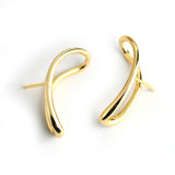 Geometric Irregular Lines S925 Sterling Silver Earrings Accessories