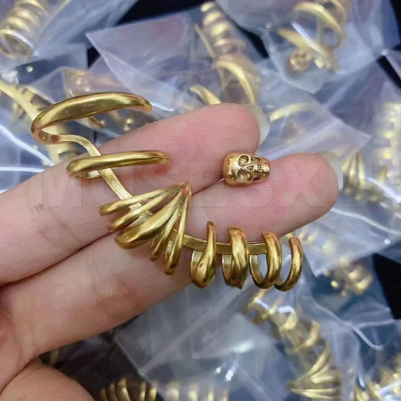 Skull & Claw Earbone Clip Earrings For Party