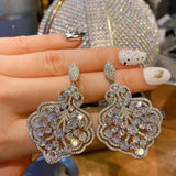 High Carbon Diamond Earrings Wedding Party Jewelry