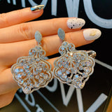 High Carbon Diamond Earrings Wedding Party Jewelry